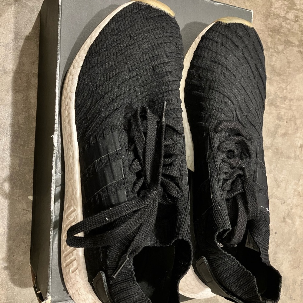 adidas Black and White Athletic Shoes